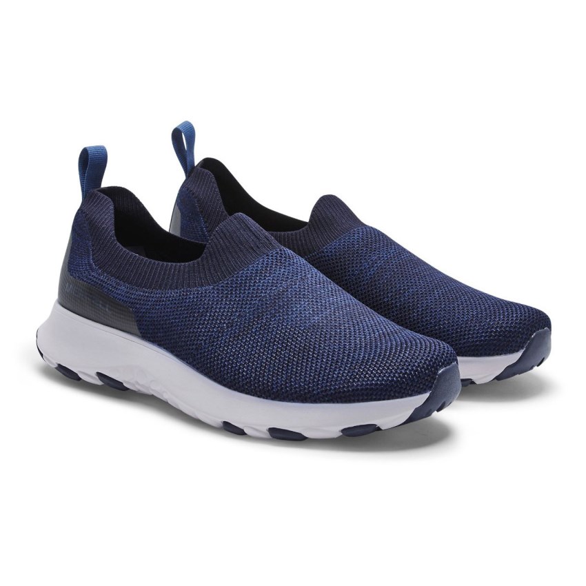 Basket Merrell Cloud Moc Knit Bleu Marine Homme | X.H.FRXA